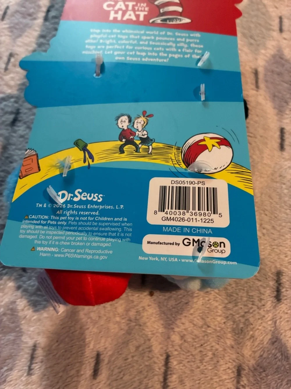 Dr. Seuss Thing 1 Plush Toy Duo in Blue, Red, White
